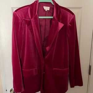 Entro Fuchsia Velvet Blazer